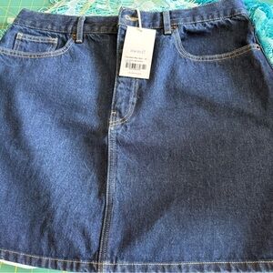 La Ligne NWT Dark Blue Denim Skirt
